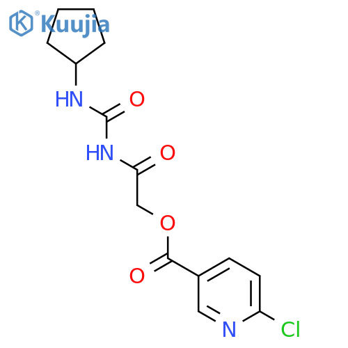 2-[(Cyclopentylcarbamoyl)amino]-2-oxoethyl 6-chloropyridine-3-carboxylate structure