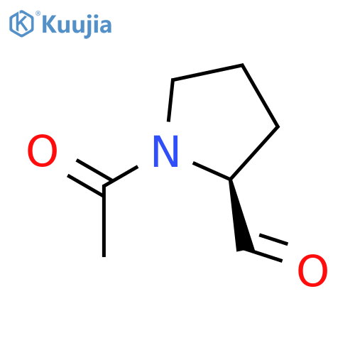 2-Pyrrolidinecarboxaldehyde,1-acetyl-, (2S)- structure