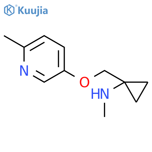 N-Methyl-1-(((6-methylpyridin-3-yl)oxy)methyl)cyclopropanamine structure