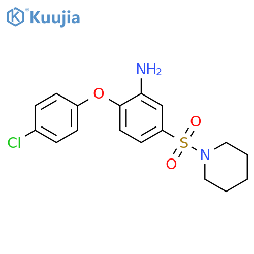 2-(4-Chloro-phenoxy)-5-(piperidine-1-sulfonyl)-phenylamine structure