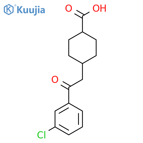 cis-4-2-(3-Chlorophenyl)-2-oxoethyl-cyclohexane-1-carboxylic acid structure