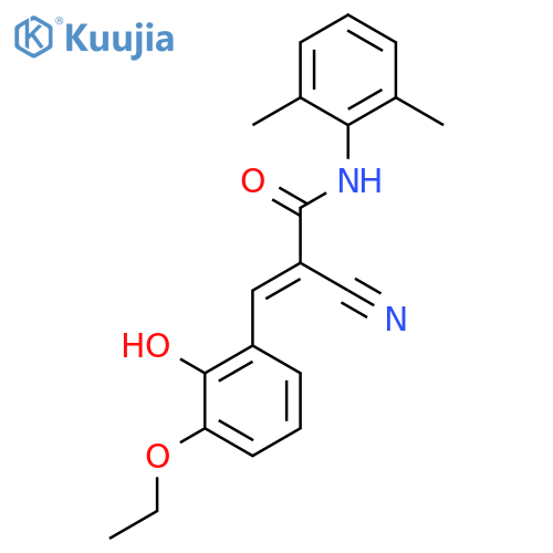 2-cyano-N-(2,6-dimethylphenyl)-3-(3-ethoxy-2-hydroxyphenyl)prop-2-enamide structure