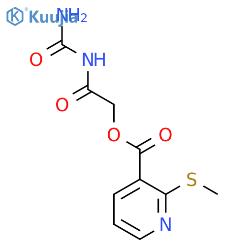 2-(carbamoylamino)-2-oxoethyl 2-(methylsulfanyl)pyridine-3-carboxylate structure