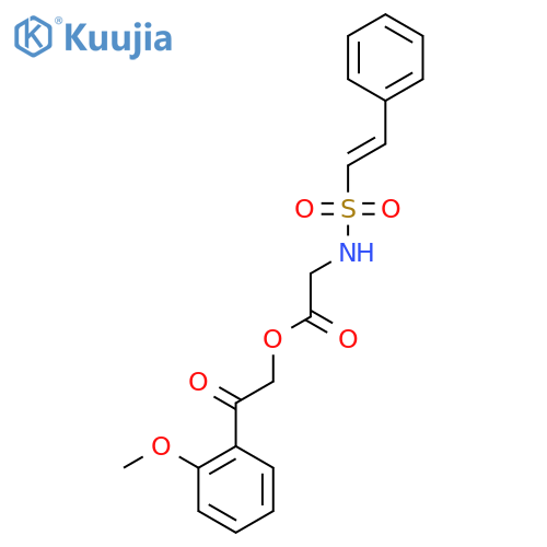 2-(2-Methoxyphenyl)-2-oxoethyl 2-(2-phenylethenesulfonamido)acetate structure