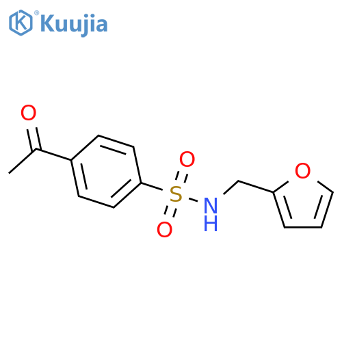 4-Acetyl-N-(furan-2-ylmethyl)benzene-1-sulfonamide structure