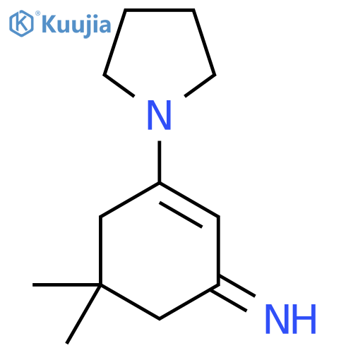 5,5-Dimethyl-3-pyrrolidin-1-yl-cyclohex-2-enylideneamine structure