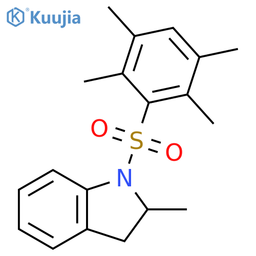 2-methyl-1-(2,3,5,6-tetramethylbenzenesulfonyl)-2,3-dihydro-1H-indole structure