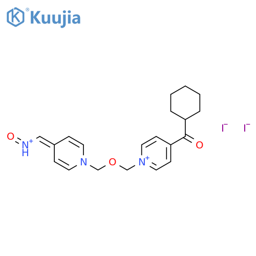 4-(cyclohexylcarbonyl)-1-[({4-[(oxoammonio)methylidene]pyridin-1(4H)-yl}methoxy)methyl]pyridinium diiodide structure