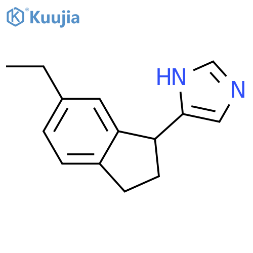 1H-Imidazole,5-(6-ethyl-2,3-dihydro-1H-inden-1-yl)- structure