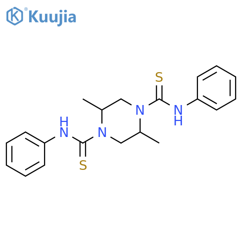 2,5-Dimethyl-N~1~,N~4~-diphenyltetrahydro-1,4-pyrazinedicarbothioamide structure