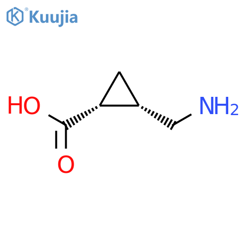 Cyclopropanecarboxylic acid, 2-(aminomethyl)-, (1R,2S)-rel- structure