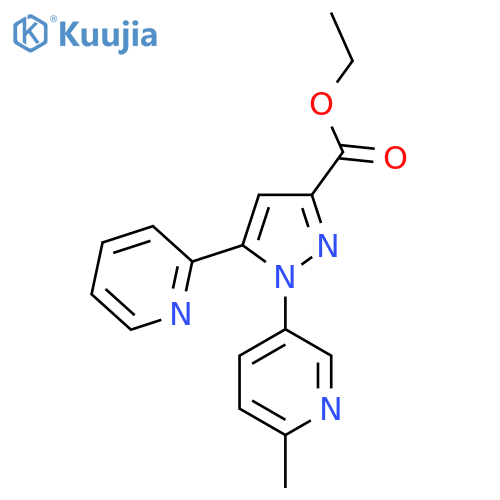 Ethyl 1-(6-methyl-3-pyridyl)-5-(2-pyridyl)-1H-pyrazole-3-carboxylate structure