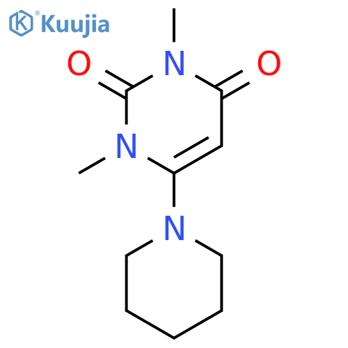 2,4(1H,3H)-PYRIMIDINEDIONE, 1,3-DIMETHYL-6-(1-PIPERIDINYL)- structure