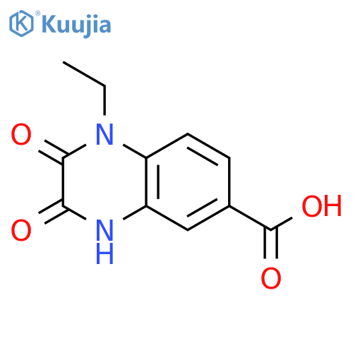 1-ethyl-2,3-dioxo-1,2,3,4-tetrahydroquinoxaline-6-carboxylic acid structure