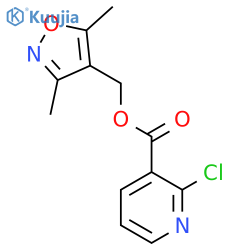 (Dimethyl-1,2-oxazol-4-yl)methyl 2-chloropyridine-3-carboxylate structure