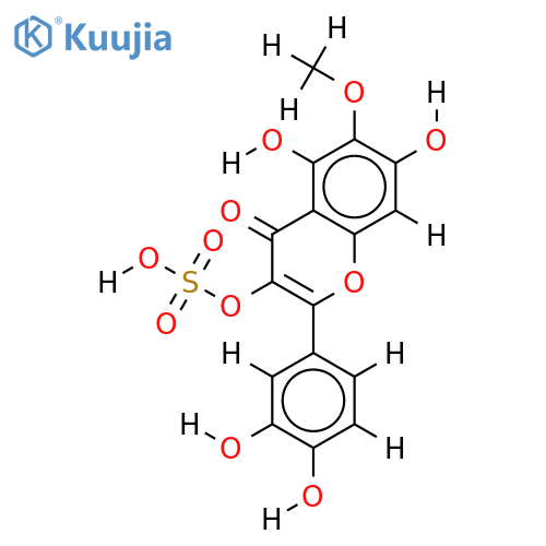 3-O-Sulfate-3,3',4',5,7-Pentahydroxy-6-methoxyflavone structure