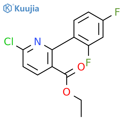 Ethyl 2-(2,4-difluorophenyl)-6-chloronicotinate structure