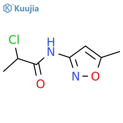 2-chloro-N-(5-methyl-1,2-oxazol-3-yl)propanamide structure