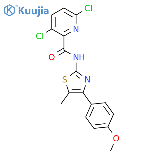 3,6-dichloro-N-[4-(4-methoxyphenyl)-5-methyl-1,3-thiazol-2-yl]pyridine-2-carboxamide structure