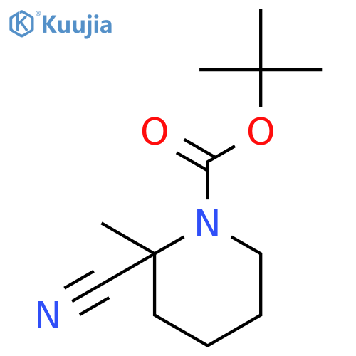 1-Boc-2-cyano-2-methylpiperidine structure