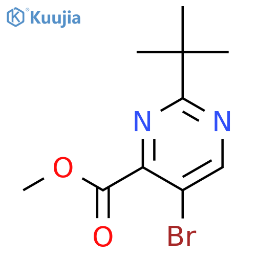 Methyl 5-bromo-2-(tert-butyl)pyrimidine-4-carboxylate structure