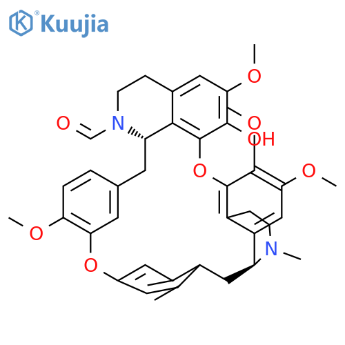 (3S,22S)-15-hydroxy-10,11,16,27-tetramethoxy-4-methyl-13,29-dioxa-4,21-diazaheptacyclo[28.2.2.1~14,18~.1~24,28~.0~3,8~.0~7,12~.0~22,36~]hexatriaconta-1(32),7,9,11,14(36),15,17,24(35),25,27,30,33-dodecaene-21-carbaldehyde (non-preferred name) structure
