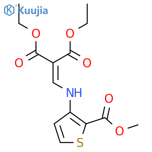 1,3-Diethyl 2-({[2-(methoxycarbonyl)thiophen-3-yl]amino}methylidene)propanedioate structure