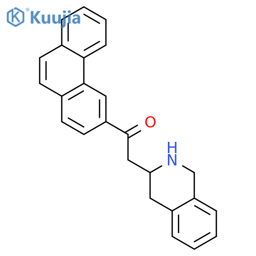 Ethanone,1-(3-phenanthrenyl)-2-(1,2,3,4-tetrahydro-3-isoquinolinyl)-, hydrochloride(1:1) structure