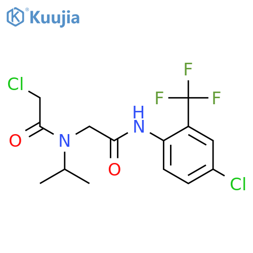 2-chloro-N-({4-chloro-2-(trifluoromethyl)phenylcarbamoyl}methyl)-N-(propan-2-yl)acetamide structure