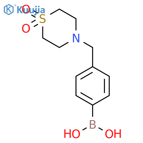 {4-(1,1-dioxo-1lambda6-thiomorpholin-4-yl)methylphenyl}boronic acid structure