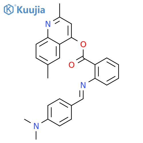 2,6-dimethylquinolin-4-yl 2-({(E)-[4-(dimethylamino)phenyl]methylidene}amino)benzoate structure