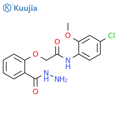 N-(4-chloro-2-methoxyphenyl)-2-2-(hydrazinecarbonyl)phenoxyacetamide structure