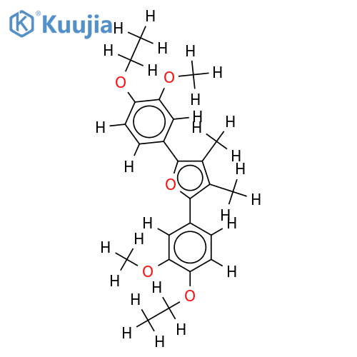 2,5-bis(4'-ethoxy-3'-methoxy)-3,4-dimethylfuran structure