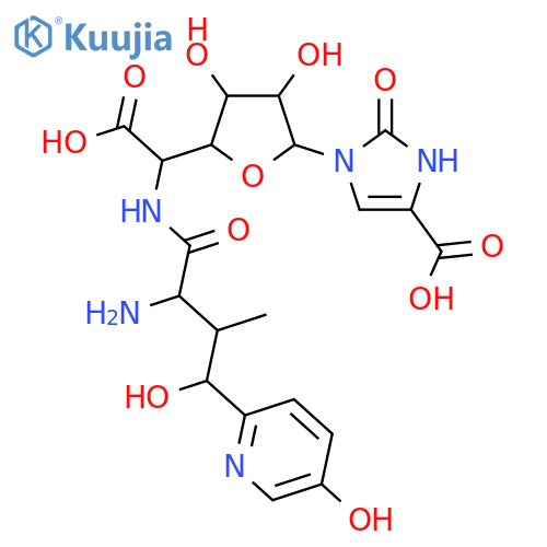 b-D-Allofuranuronic acid,5-[[(2S,3S,4S)-2-amino-4-hydroxy-4-(5-hydroxy-2-pyridinyl)-3-methyl-1-oxobutyl]amino]-1-(4-carboxy-2,3-dihydro-2-oxo-1H-imidazol-1-yl)-1,5-dideoxy-(9CI) structure