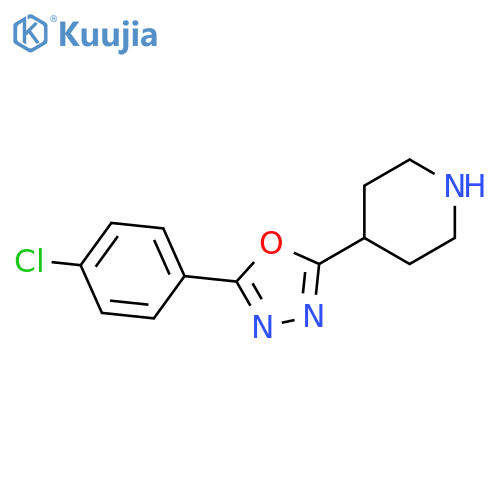 4-5-(4-chlorophenyl)-1,3,4-oxadiazol-2-ylpiperidine structure