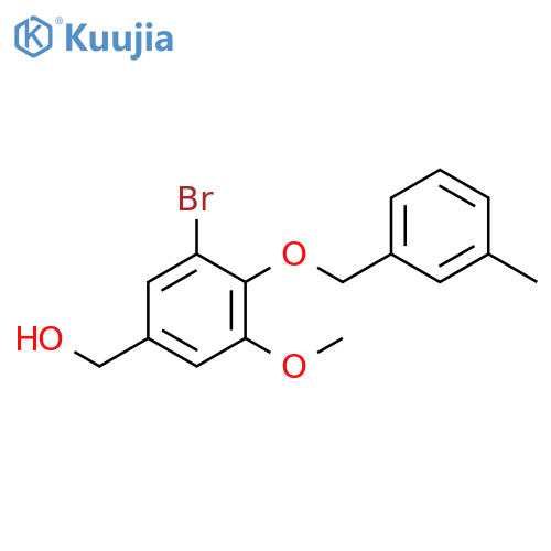[3-Bromo-5-methoxy-4-(3-methylbenzyloxy)-phenyl]-methanol structure