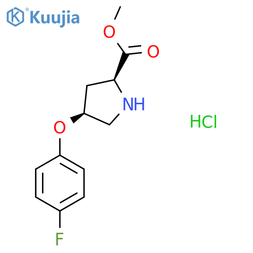 Methyl (2S,4S)-4-(4-fluorophenoxy)-2-pyrrolidinecarboxylate hydrochloride structure