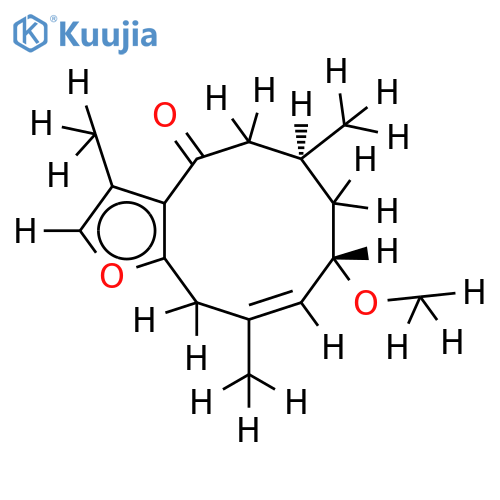 2-methoxy-8,12-epoxygermacra-1(10),7,11-trien-6-one structure