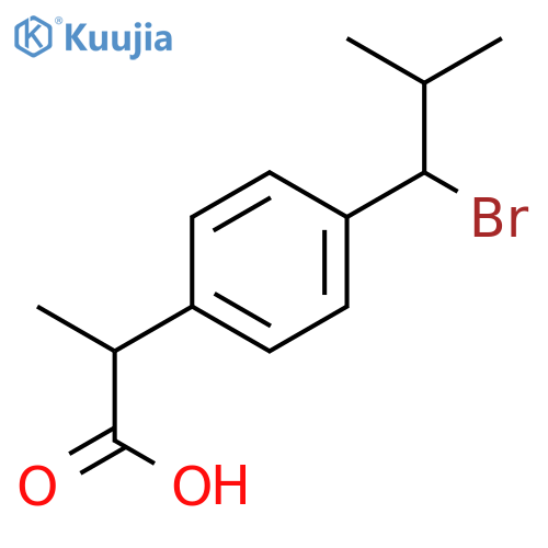2-p-(1-Bromo-2-methylpropyl)phenylpropionic Acid structure