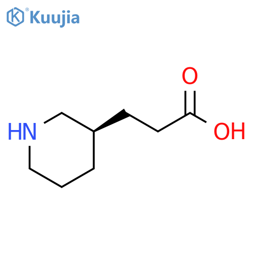 3-Piperidinepropanoic acid, (3R)- structure
