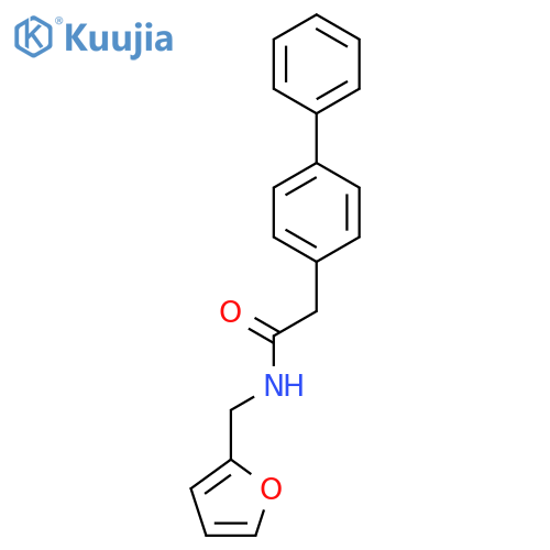 2-{1,1'-biphenyl-4-yl}-N-(furan-2-yl)methylacetamide structure