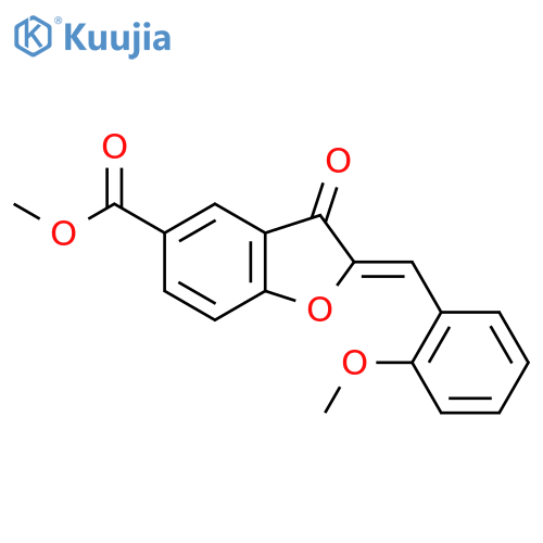 methyl (2Z)-2-(2-methoxyphenyl)methylidene-3-oxo-2,3-dihydro-1-benzofuran-5-carboxylate structure