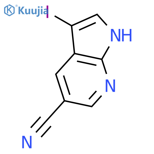 3-Iodo-1H-pyrrolo[2,3-b]pyridine-5-carbonitrile structure