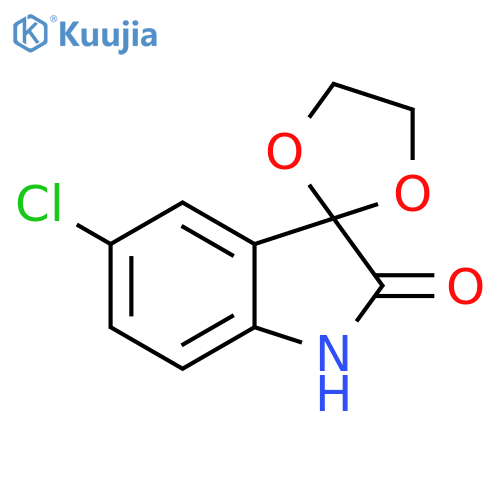 SPIRO[1,3-DIOXOLANE-2,3'-[3H]INDOL]-2'(1'H)-ONE, 5'-CHLORO- structure