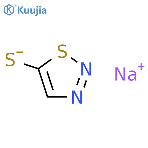 sodium 1,2,3-thiadiazole-5-thiolate structure