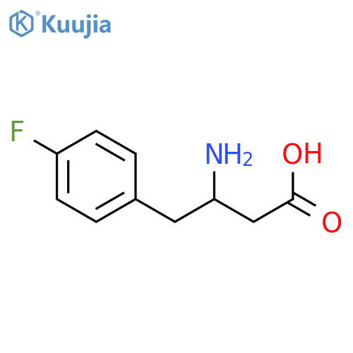 (3R)-3-amino-4-(4-fluorophenyl)butanoic acid structure
