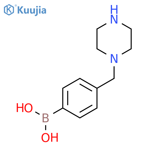 {4-(piperazin-1-yl)methylphenyl}boronic acid structure