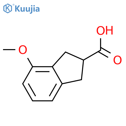 4-Methoxy-2,3-dihydro-1H-indene-2-carboxylic acid structure