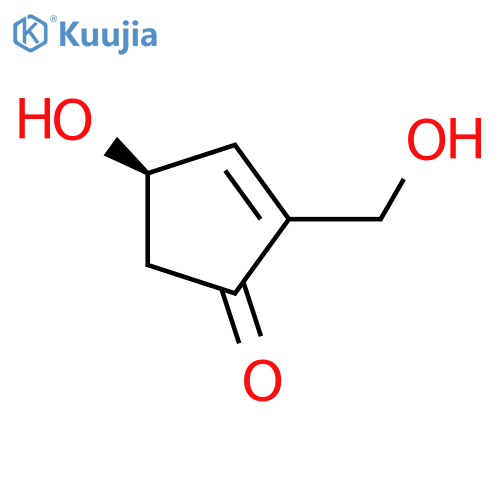 2-Cyclopenten-1-one, 4-hydroxy-2-(hydroxymethyl)-, (R)- structure