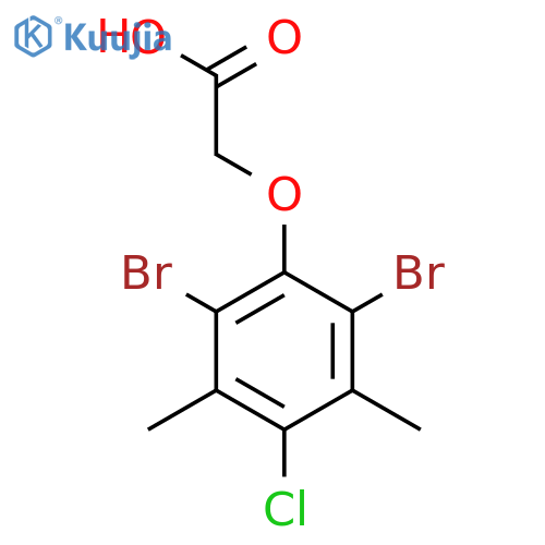 (2,6-DIBROMO-4-CHLORO-3,5-DIMETHYLPHENOXY)ACETIC ACID structure